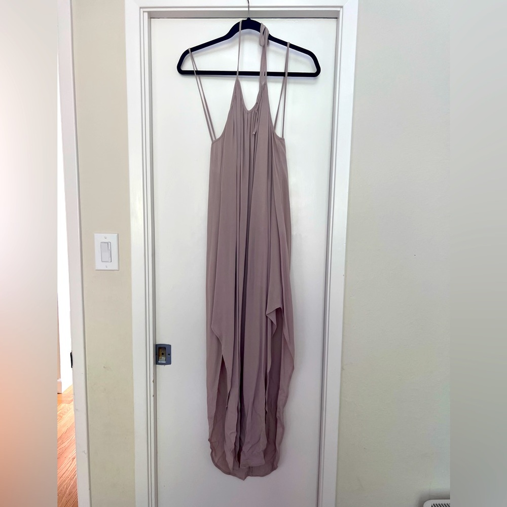 Beautiful Backless Mauve Halter Dress